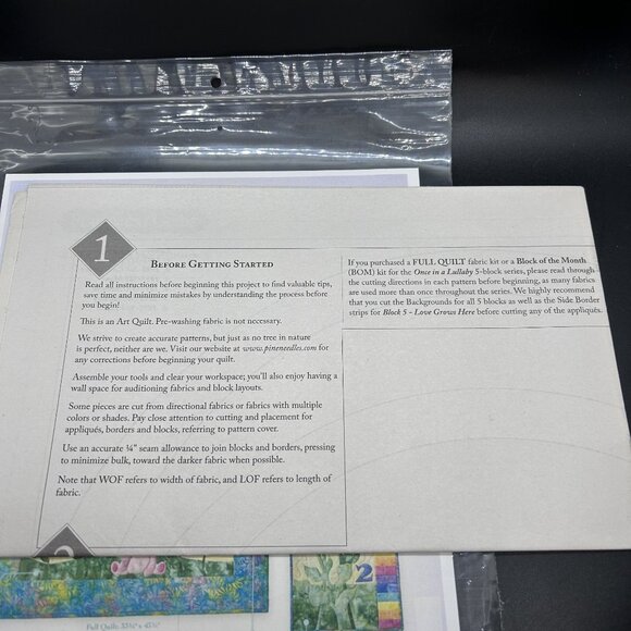 McKenna Ryan Block 2 “Over the Rainbow” Applique Quilt Sewing Pattern Uncut FF - Picture 5 of 6